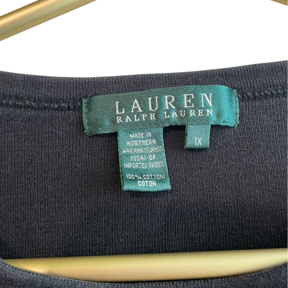Lauren Ralph Lauren – Black Tee, Cotton Stretch, Sz XL, EUC - Picture 6 of 6